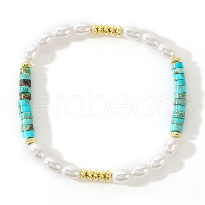 Bohemian Style Natural Turquorise Beads Stretch Bracelets for Women CJ8738-1