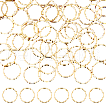 DICOSMETIC 50Pcs 201 Stainless Steel Linking Rings STAS-DC0015-15-1