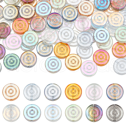   120Pcs 12 Colors Electroplate Transparent Glass Beads Strands EGLA-PH0001-39-1