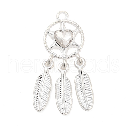 Rack Plating Alloy Rhinestone Pendants PALLOY-F311-19S-01-1