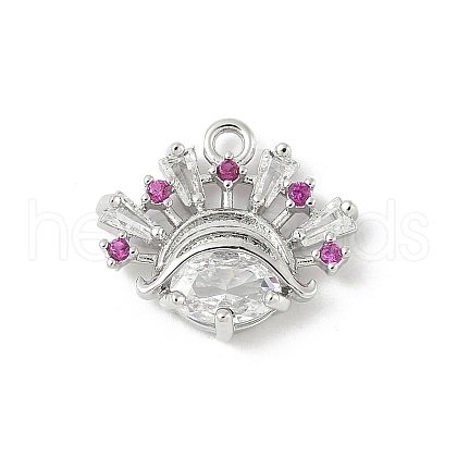 Brass Micro Pave Cubic Zirconia Pendants KK-M326-16P-1