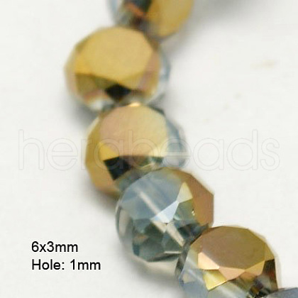 Electroplate Glass Beads EGLA-D028-03-1