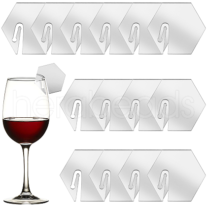 SUNNYCLUE Acrylic Mirror Wine Glass Charms AJEW-SC0002-53C-02-1
