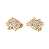 Brass Micro Pave Cubic Zirconia Charms KK-M233-54G-3