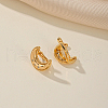 Moon Brass Hoop Earrings ZD1343-4