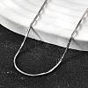 1.2MM 304 Stainless Steel Snake Chain Necklaces for Women Men STAS-V011-04B-P-2