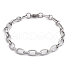 Tarnish Resistant Fashionable 304 Stainless Steel Engraved Vine Mother-son Chain Bracelets STAS-A028-B101P-4