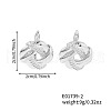 Elegant Brass Clear Cubic Zirconia Twist Stud Earrings OV8101-2-4