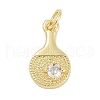 Brass Micro Pave Cubic Zirconia Pendants KK-Q028-62G-1