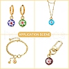 Handmade Millefiori Glass Pendants PALLOY-CJ00001-6