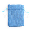 Polyester Imitation Burlap Packing Pouches Drawstring Bags ABAG-R005-9x7-20-1