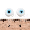 Handmade Evil Eye Lampwork Flat Round Bead LAMP-L058-8MM-14A-3