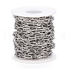 Tarnish Resistant 304 Stainless Steel Paperclip Chains CHS-M003-15P-4