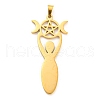 304 Stainless Steel Pendants STAS-P330-02G-1