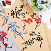 Gorgecraft 6Pcs 6 Style Plum Blossom Shape Appliques PATC-GF0001-07-4