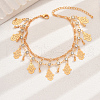 Bohemian Style Brass Rhinestone Charm Anklets YN3777-3