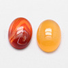 Oval Natural Carnelian Cabochons X-G-K020-14x10mm-05-2