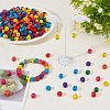 Dyed Wood Cube Beads WOOD-WH0025-82-5