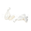 Natural White Shell Butterfly Pendants KK-U043-25S-2