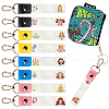 PU Leather & Cotton Name Marker Keychain AJEW-WH0514-019-1