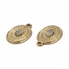 PVD Vacuum Plating 201 Stainless Steel Natural Labradorite Pendants STAS-C064-VC873-4