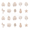 100Pcs Unfinished Wood Piece Decorations WOOD-CJ0001-58-4