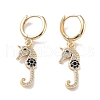 Real 18K Gold Plated Brass Dangle Leverback Earrings EJEW-L269-027G-02-1