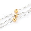 Two Tone 304 Stainless Steel Cable Chains CHS-B001-08-1