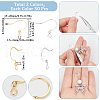 SUNNYCLUE 100Pcs 2 Styles Brass Ear Wire KK-SC0004-85-2