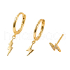 3Pcs S925 Sterling Silver Lightning Bolt Earring Sets ZH5112-1-5