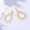 Elegant European Style Floral Tassel Brass Hoop Earrings SZ9502-5
