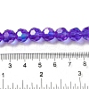 Electroplate Transparent Glass Beads Strands EGLA-A035-T10mm-L21-4
