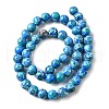 Dyed Natural Magnesite Beads Strands G-L617-D01-8mm-07-3