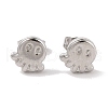 Non-Tarnish 304 Stainless Steel Octopus Stud Earrings for Women EJEW-G389-03P-1