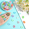 SOFPLATE 400Pcs 10 Colors Acrylic Linking Rings MACR-SP0001-42-3