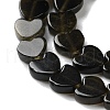 Natural Golden Sheen Obsidian Beads Strands G-M403-A46-02-4