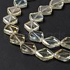 Electroplate Glass Beads Strands EGLA-L032-FR04-5