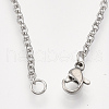 Non-Tarnish 201 Stainless Steel Pendant Necklaces NJEW-T009-JN060-1-40-3
