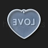 Silicone Heart with Hollow Word LOVE Pendant Molds DIY-C061-05A-3