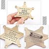 Fingerinspire Ring Security Word Badge AJEW-FG0001-94-3
