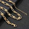 304 Stainless Steel Oval Infinity Link Chain Necklaces for Women Men NJEW-K249-20C-G-3