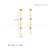 Stainless Steel Star Tassel Stud Earrings LM8207-2-2