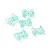Transparent Spray Painted Glass Beads GLAA-I050-11F-1