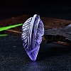 Natural Fluorite Feather Sculpture Display Decorations PW-WG12E25-02-1