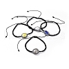Faceted Rondelle Glass Braided Bead Bracelets BJEW-JB04808-M-1