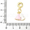 Brass Enamel European Dangle Charms KK-I355-23G-02-3