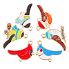 DICOSMETIC 24Pcs 6 Style Alloy Enamel Pendants ENAM-DC0001-13-3