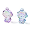 Electroplate Transparent UV Plating Acrylic Pendants OACR-I014-33-2