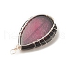 Natural Crackle Agate Pendants PALLOY-JF01526-02-5