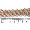 Electroplate Transparent Glass Beads Strands EGLA-I019-PL01-5